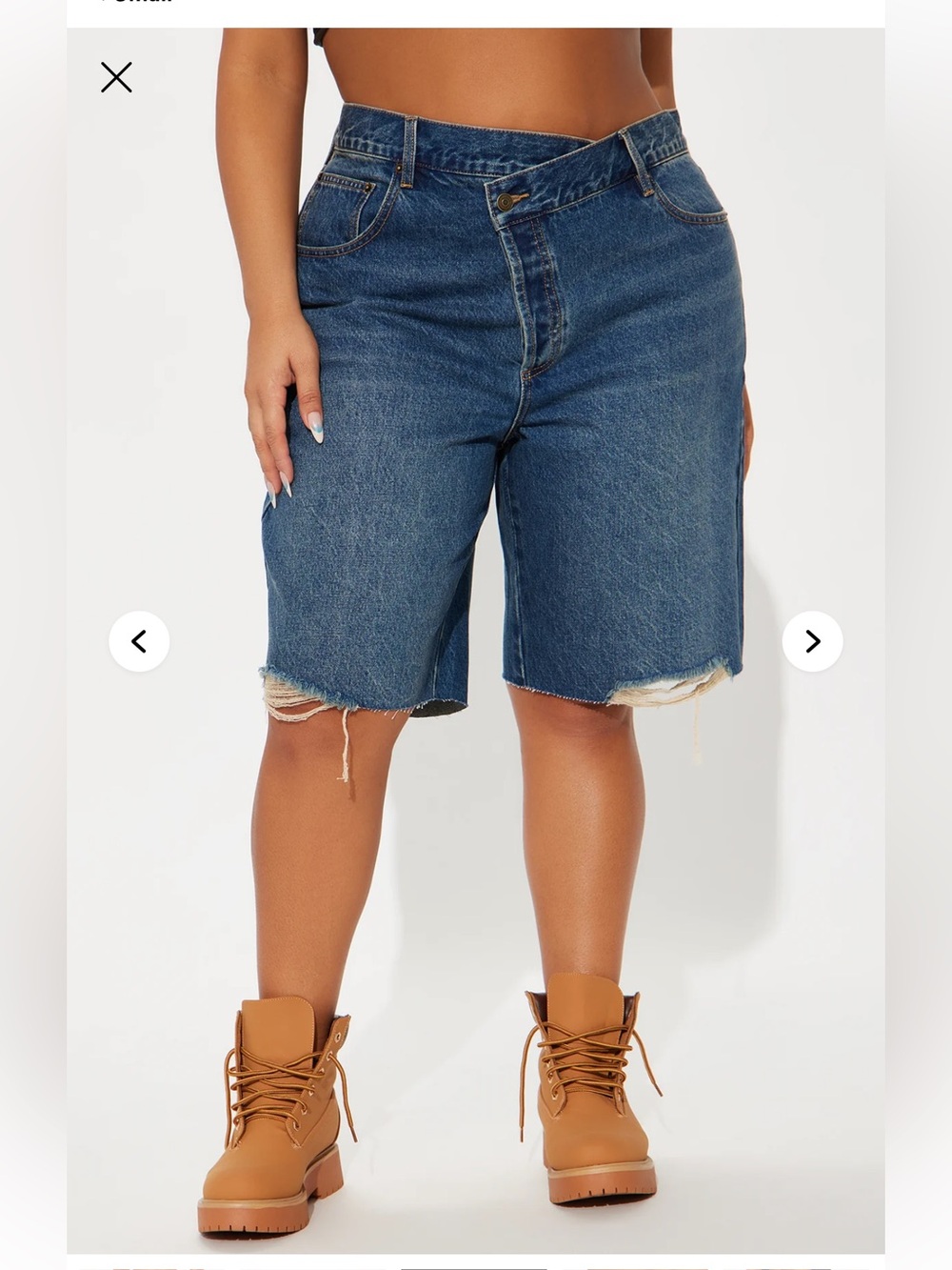 NWT The Crossover Baggy Denim
Jorts - Dark Wash